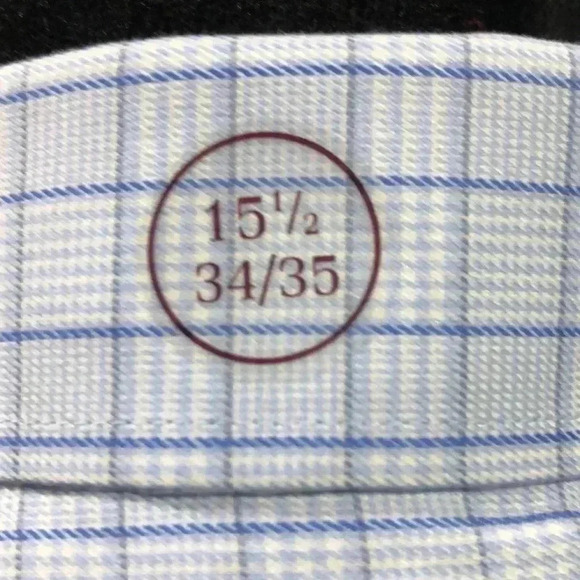 Black Brown 1826 Wrinkle Free, dressy button-down, chest pocket, size 15.5 34/35 - Picture 9 of 11